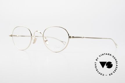 Lunor V 108 Gold Plated Glasses Titanium, model V 108: very elegant Panto glasses for gentlemen, Made for Men