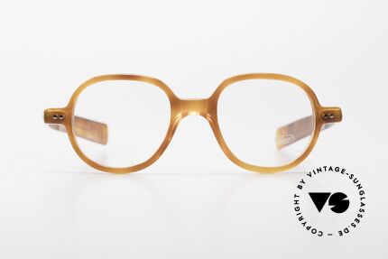 Lunor A50 Round Panto Acetate Glasses, riveted hinges; cut precise to the tenth of a millimeter, Made for Men and Women