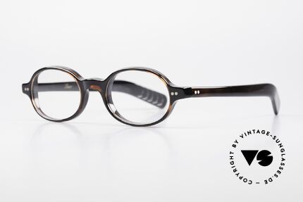 Lunor A57 Oval Lunor Acetate Glasses, oval frame with classic "dark havana" coloring; timeless, Made for Men and Women