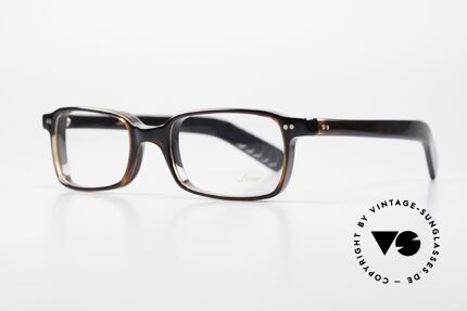 Lunor A55 Square Lunor Glasses Acetate, striking frame with a very classic 'dark havana' coloring, Made for Men and Women