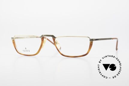 Gucci 1306 Designer Reading Eyeglasses, vintage half-frame design for reading purposes, Made for Men