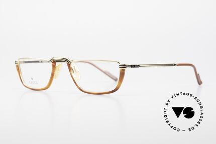 Gucci 1306 Designer Reading Eyeglasses, GOLD-PLATED in size 53-21 & with original case, Made for Men