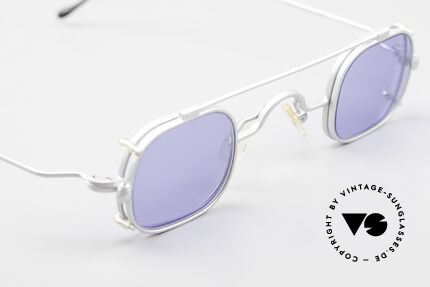 Morel 6090 Square Glasses with Clip-On, unworn designer shades, made in France craftsmanship, Made for Men and Women