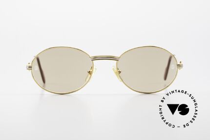 Cartier Saint Honore - M Oval Luxury Sunglasses 90's, precious and timeless design, in M size 51°20, 135, Made for Men and Women