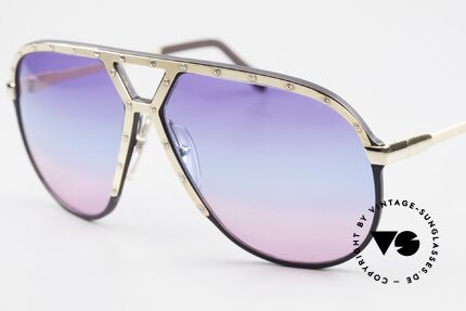 Alpina M1 Tricolored 80's Sunglasses, customized triple-gradient sun lenses 'GALAXY', Made for Men