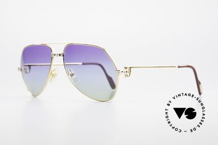 Cartier Vendome Santos - M James Bond Sunglasses 1980's, Santos Decor (with 3 screws): MEDIUM size 59-16, 140, Made for Men and Women