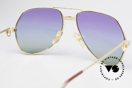 Cartier Vendome Santos - M James Bond Sunglasses 1980's, with fancy tricolored sun lenses (typically 80's fashion), Made for Men and Women