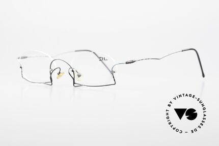 Z Mark 7 Artful Rimless Eyeglasses 90's, interesting frame finish in mint green and black, Made for Men and Women