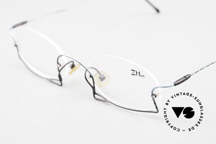 Z Mark 7 Artful Rimless Eyeglasses 90's, an unworn masterpiece with orig. DEMO lenses, Made for Men and Women