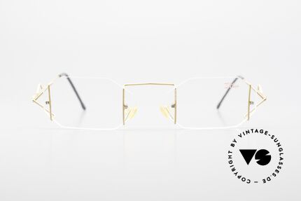 Z Mark 9 Artful 90's Rimless Eyeglasses, mod. 9 in size 51/19, something really different, Made for Men and Women