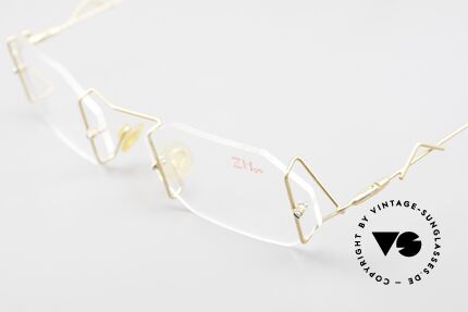 Z Mark 9 Artful 90's Rimless Eyeglasses, demo lenses can be replaced with optical lenses, Made for Men and Women