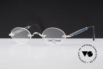 Gold & Wood 338 Luxury Rimless Specs Oval 90's, the credo: elegance, timelessness, craftsmanship, Made for Men and Women