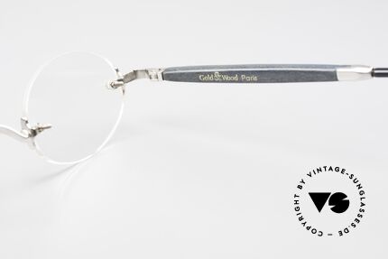Gold & Wood 338 Luxury Rimless Specs Oval 90's, Size: small, Made for Men and Women