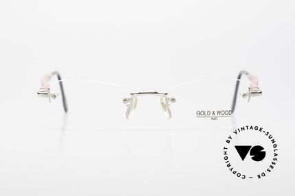 Gold & Wood S12 Luxury Rimless Eyeglass-Frame, classic, rimless luxury eyeglass-frame from 2001, Made for Men and Women
