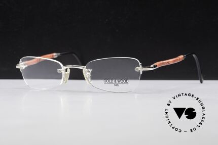 Gold & Wood S12 Luxury Rimless Eyeglass-Frame, the credo: elegance, timelessness, craftsmanship, Made for Men and Women