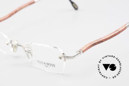 Gold & Wood S12 Luxury Rimless Eyeglass-Frame, unworn rarity (for all lovers of quality), unique, Made for Men and Women
