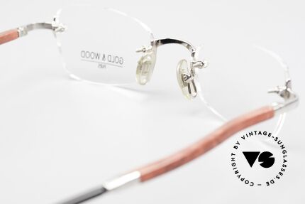 Gold & Wood S12 Luxury Rimless Eyeglass-Frame, Size: medium, Made for Men and Women