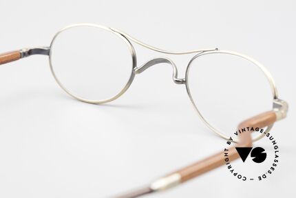 Gold & Wood 352 Luxury Wooden Specs Oval 90's, NO RETRO, but a precious old vintage ORIGINAL, Made for Men and Women
