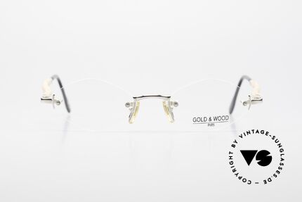 Gold & Wood S02 Luxury Rimless Spectacles, classic, rimless luxury eyeglass-frame from 2001, Made for Men and Women
