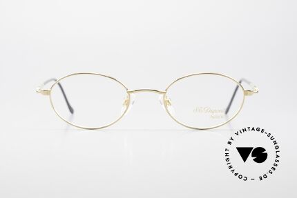 S.T. Dupont D501 Luxury Gold Plated Frame Oval, top-notch craftsmanship (the frame is 23ct gold-plated), Made for Men and Women