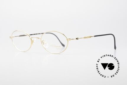 S.T. Dupont D501 Luxury Gold Plated Frame Oval, very noble and 1st class wearing comfort; in size 47/20, Made for Men and Women
