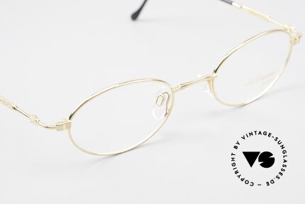 S.T. Dupont D501 Luxury Gold Plated Frame Oval, unworn (like all our rare vintage frames by S.T. Dupont), Made for Men and Women
