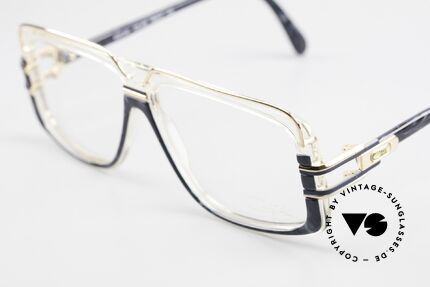 Cazal 640 80's Hip Hop Eyeglass Frame, crystal / gray-marbled frame with orig. DEMO lenses, Made for Men