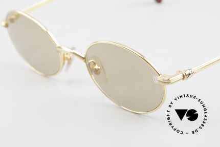 Cartier Sorbonne Oval Luxury Frame 90's, oval 22ct GOLD-plated frame with Cartier sun lenses, Made for Men and Women