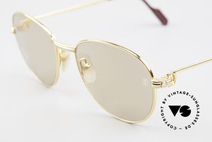Cartier S Brillants 0,20 ct 1980's Diamond Sunglasses, original sun lenses with CARTIER logo (100% UV), Made for Women
