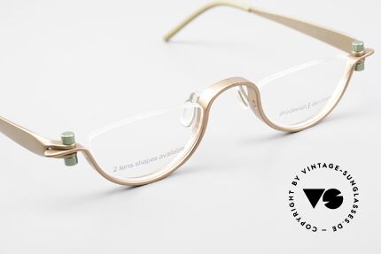ProDesign 9902 Gail Spence Aluminium Glasses, with original clear DEMO lenses and Pro Design case, Made for Men and Women