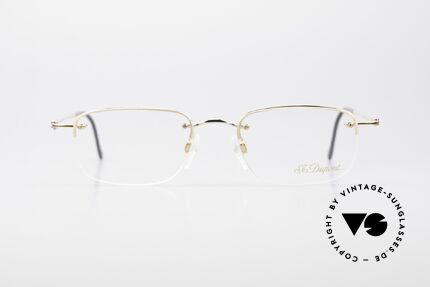S.T. Dupont D523 Rimless Glasses Avance 2000's, rimless; lenses are fixed with screws to the metal frame, Made for Men and Women