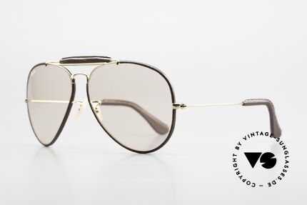 Ray Ban Outdoorsman II Changeable Leathers Shades, orig. Bausch&Lomb mineral lenses (100% UV protection), Made for Men