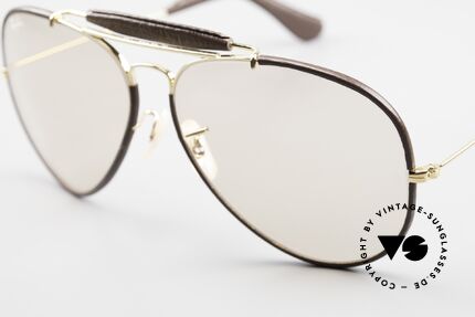 Ray Ban Outdoorsman II Changeable Leathers Shades, changeable lens: darker in the sun & lighter in the shade, Made for Men