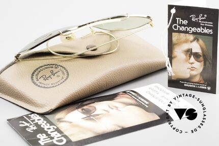 Ray Ban Shooter Sport Changeable Green B&L Lenses, NO retro frame, but authentic Bausch&Lomb, USA, Made for Men and Women