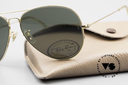 Ray Ban Large Metal II 80's Pilot Sunglasses Aviator, 100% UV protection and with the B&L engraving, Made for Men