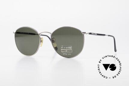 Giorgio Armani 627 Vintage Panto Sunglasses 90's Details