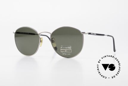 Giorgio Armani 627 Vintage Panto Sunglasses 90's, vintage designer sunglasses by Giorgio Armani, Italy, Made for Men and Women