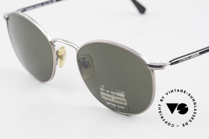 Giorgio Armani 627 Vintage Panto Sunglasses 90's, high-end mineral lenses (100% UV) with GA engraving, Made for Men and Women