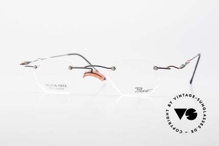 Locco Profile Crazy Vintage Eyeglasses 90's, Locco Profile 44-20, crazy rimless 90's eyeglasses, Made for Men and Women