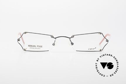 Locco Lux Crazy 90's Rimless Eyeglasses, the slogan:"Funtastic Eyewear for Funtastic People", Made for Men and Women