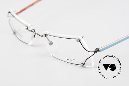 Locco Lux Crazy 90's Rimless Eyeglasses, NO RETRO eyeglasses, but an old 1990's ORIGINAL, Made for Men and Women