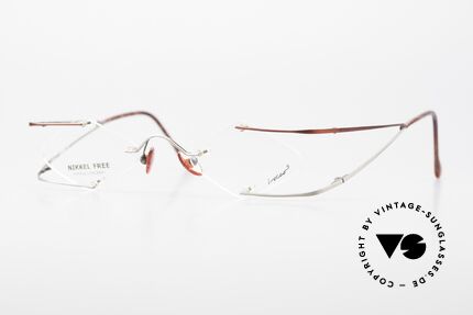 Locco Stars A Extraordinary 90's Eyeglasses, Locco Stars 45-20, crazy rimless 1990's eyeglasses, Made for Men and Women