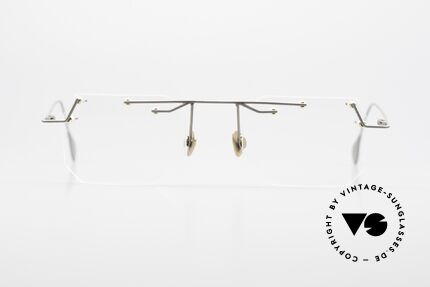 Paul Chiol 09 Artful Rimless Eyeglasses 90's, a synonym for sophisticated rimless spectacles, Made for Men and Women