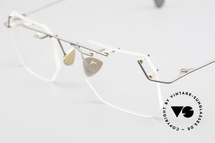 Paul Chiol 09 Artful Rimless Eyeglasses 90's, demo lenses can be replaced with optical lenses, Made for Men and Women