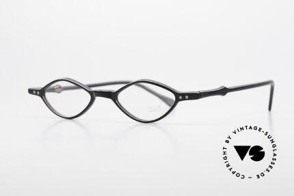 Lunor A44 Reading Glasses Acetate Frame, unisex reading FRAME with a classic "BLACK" coloring, Made for Men and Women