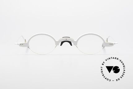 MDG Bauhaus 5001 Puristic Architect's Frame Oval, puristic designer specs from 1996, made in Germany, Made for Men and Women