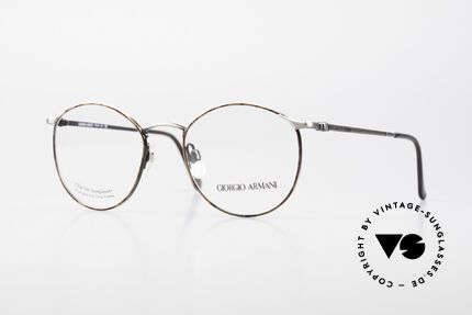 Giorgio Armani 132 Rare Old 90's Panto Eyeglasses, timeless vintage Giorgio Armani designer eyeglasses, Made for Men