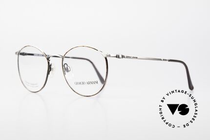 Giorgio Armani 132 Rare Old 90's Panto Eyeglasses, true 'gentlemen glasses' in tangible premium-quality, Made for Men