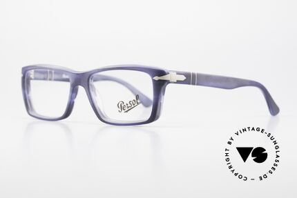 Persol 3060 Striking Eyeglasses For Men, the plastic frame looks dark blue / gray veined, Made for Men