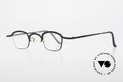 Theo Belgium Armes 90's Theo Eyeglasses Metal, extraordinary frame in top-quality (unisex; black colored), Made for Men and Women